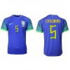 Herren Fußballbekleidung Brasilien Casemiro #5 Auswärtstrikot WM 2022 Kurzarm